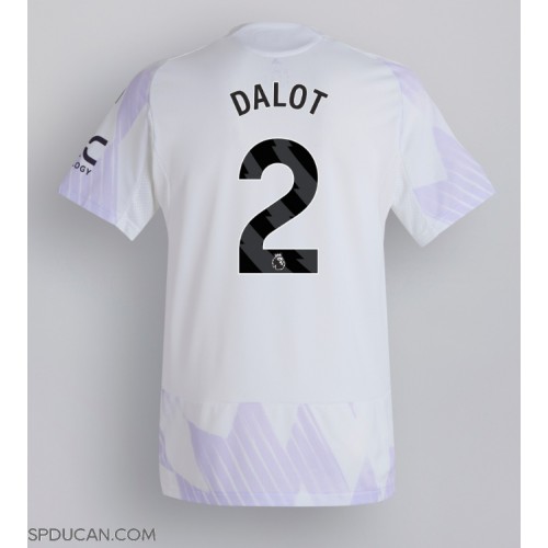 Muški Nogometni Dres Manchester United Diogo Dalot #2 Gostujuci 2025-26 Kratak Rukav